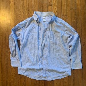 Men’s Lacoste button down shirt blue and white size 45
